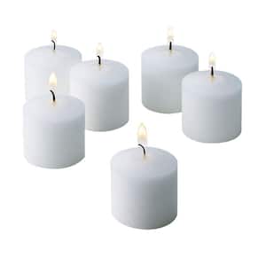 10 Hour White Unscented Votive Candles (Set of 12)