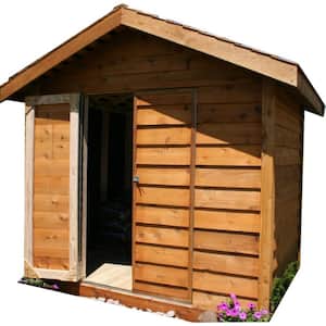 Home Depot Lumber Prices 1x10x8ceder on Star Lumber 8 Ft  X 6 Ft  Cedar Storage Shed Ys86a At The Home Depot