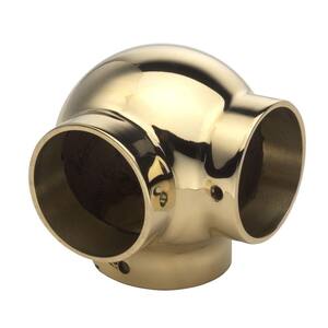 Lido Designs Polished Brass Ball Outside Ell For 1-1/2 in. OD ...