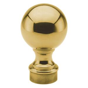 Polished Brass Ball Finial for 2 in. Outside Diameter Tubing-00 ...