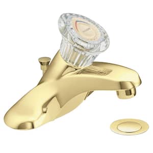 moen faucet handle single chateau bathroom brass polished centerset arc low drain lavatory assembly shower chrome