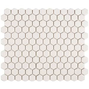 Merola Tile Metro Hex Matte White 10-1/4 in. x 11-3/4 in. Porcelain Mosaic Floor and Wall Tile