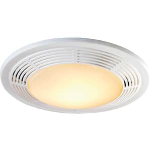 NuTone Decorative White 100 CFM Ceiling Exhaust Fan with Light and 