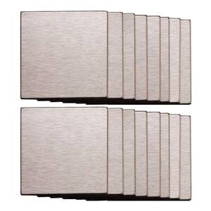 Aspect 3 in. x 3 in. Metal Backsplash Tile in Course Stainless-A24 ...