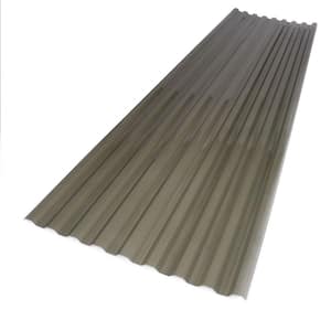 Suntuf 26 in. x 12 ft. Polycarbonate Corrugated Roof Panel in Solar 