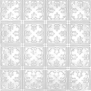 Shanko 210 White Plated Steel 2 ft. x 4 ft. Nail-up Ceiling Tile