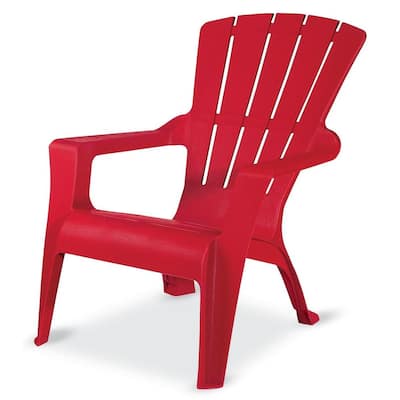 Lawn Furniture Stores on Us Leisure Adirondack Patio Chair In Geranium Warm Red 179209 At The