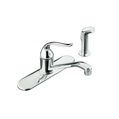 KOHLER Kitchen Faucets. Coralais Single-Control Kitchen Faucet with 8-1/2 in. Spout, Sidespray and Lever Handle in Polished Chrome