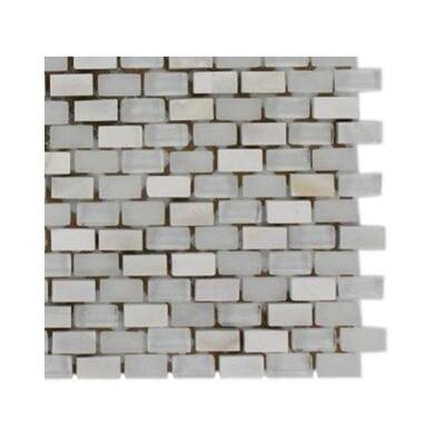 Splashback Glass Tile Paradox Mystery Mixed Materials Floor and Wall Tile - 6 in. x 6 in. Tile Sample L2A8 MOSAIC TILE