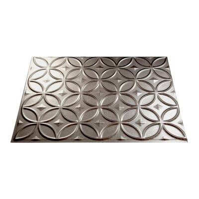 Fasade 18 in. x 24 in. Rings Galvanized Steel Decorative Wall Tile B61-30