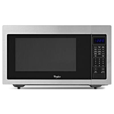 Whirlpool 1.6 cu. ft. Countertop Microwave in Stainless Steel, Built-In Capable with Sensor Cooking WMC30516AS