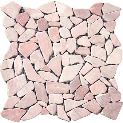 M.S. International Inc. Buff Flat Pebbles 16 in. x 16 in. Marble Floor & Wall Tile LPEBMBUFF1616FLT