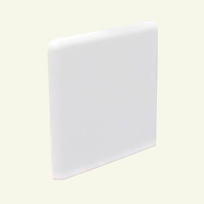 U.S. Ceramic Tile Color Collection Bright White Ice 3 in. x 3 in. Ceramic Surface Bullnose Corner Wall Tile 081-SN4339