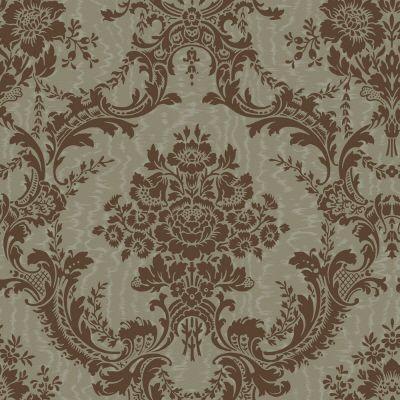 Hampton  Patio Furniture on The Wallpaper Company 56 Sq  Ft  Chocolate And Metallic Pewter Mid