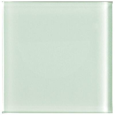 U.S. Ceramic Tile Color Collection Blanco 2 in. x 2 in. Skin Pack Glass Tile (.1076 sq. ft. per Pack) UWGL402-2
