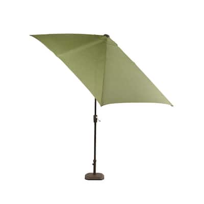 Hampton Bay Pembrey Rectangular Patio Umbrella in Moss-HD14221 at ...