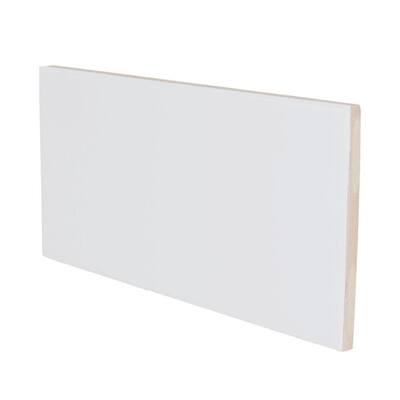 U.S. Ceramic Tile Color Collection Bright Tender Gray 3 in. x 6 in. Ceramic Surface Bullnose Wall Tile 761-S4639