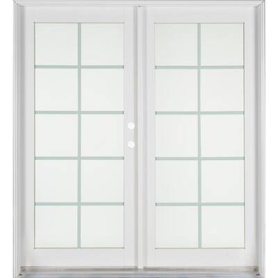 Ashworth Professional Series 72 in. x 80 in. White Aluminum/Wood French Patio Door 5014023