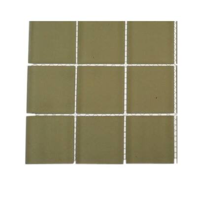 Splashback Glass Tile Contempo Cream Frosted Glass - 6 in. x 6 in. Tile Sample L6D1 GLASS TILE