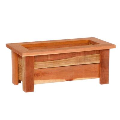Hollis Wood Products 31 in. x 18 in. Redwood Planter Box-12030 - The 