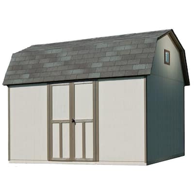  12 ft. x 8 ft. Wood Storage Shed with Floor-19354-5 - The Home Depot
