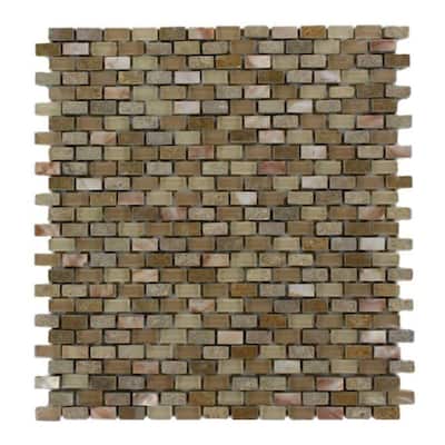 Splashback Glass Tile Paradox Conundrum 12 in. x 12 in. Mixed Materials Floor and Wall Tile