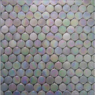 EPOCH Aspen-1470 Penny Round Milk Glass Mesh Mounted Floor & Wall Tile - 3 in. x 3 in. Tile Sample 1470.0