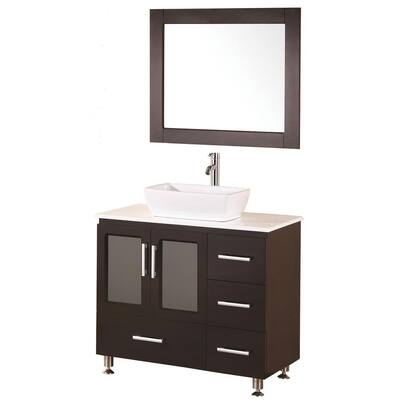 Design Element B36-VS Stanton 36 Modern Vanity with Vessel Sink
