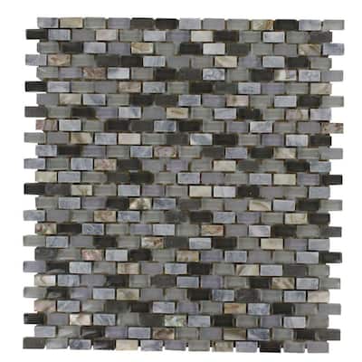 Splashback Glass Tile Paradox Cryptic 12 in. x 12 in. Mixed Materials Floor and Wall Tile