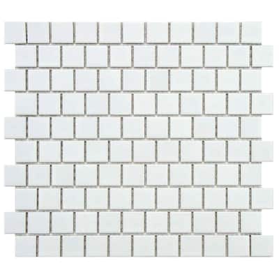 SomerTile 10.75x11.75-inch Victorian Square 1-inch Matte Offset Porcelain Mosaic Tile (Pack of 10)