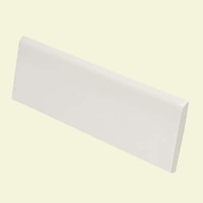 U.S. Ceramic Tile Bright White Ice 2 in. x 6 in. Ceramic Surface Bullnose Wall Tile U081-S4269