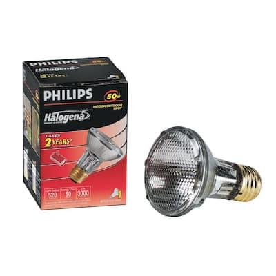 Phillips Halogen Bulbs on Philips 50 Watt Halogen Par20 Spot Light Bulbs 134114 At The Home
