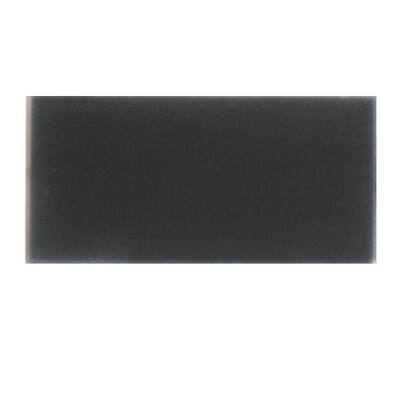 Splashback Glass Tile Contempo Classic Black Frosted Glass Tile - 3 in. x 6 in. Tile Sample L5B5