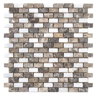 Merola Tile Griselda Subway Sand 11-1/2 in. x 11-1/2 in. Natural Stone Mosaic Wall Tile FXLGRSWS