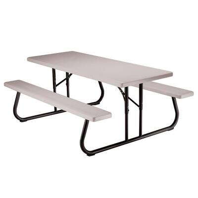 Lifetime 6 ft. Folding Picnic Table with Benches-22119 - The Home 