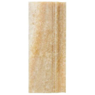 Splashback Glass Tile Honey Onyx Base Molding 5 in. x 12 in. Marble Floor and Wall Tile