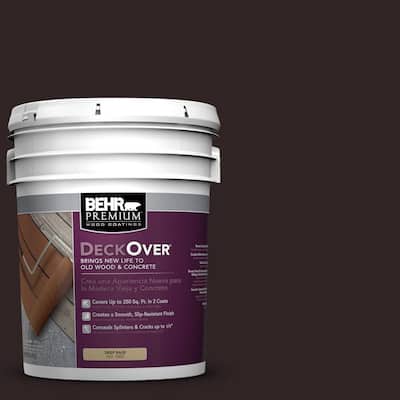 BEHR Premium DeckOver 5-gal. #SC-104 Cordovan Brown Wood and Concrete Paint S0108005