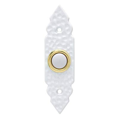 UPC 853009001512 product image for IQ America Lighting Wall Plates Wired Lighted Doorbell Push Button - Antique Whi | upcitemdb.com