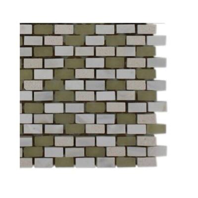 Splashback Glass Tile Paradox Occult Mixed Materials Floor and Wall Tile - 6 in. x 6 in. Tile Sample L2C8 MOSAIC TILE