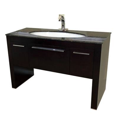 Bellaterra Home 55.3 Single Sink Vanity - Dark Walnut