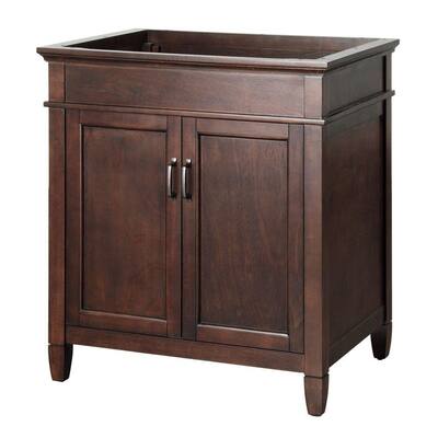 Free Standing Cabinets on Foremost Ashburn 30 In  Vanity Cabinet Only In Mahogany Asga3021 At