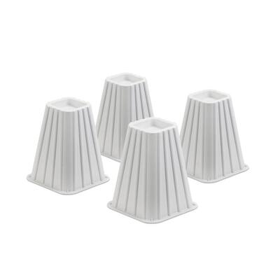 Honey-can-do Bed Risers-Ivory Set of 4 White