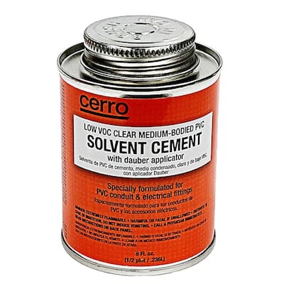 8 oz. Low VOC Clear PVC Medium Cement-PVCL8 - The Home Depot