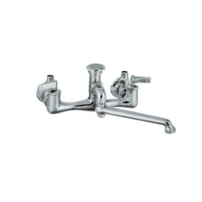 KOHLER Kitchen Faucets. Wall Mount 2-Handle Kitchen Faucet in Polished Chrome