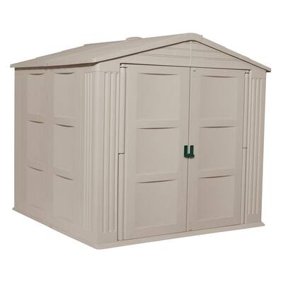 Suncast 7 ft. 9.75 in. x 7 ft. 10.75 in. Resin Storage Shed-GS9500A 