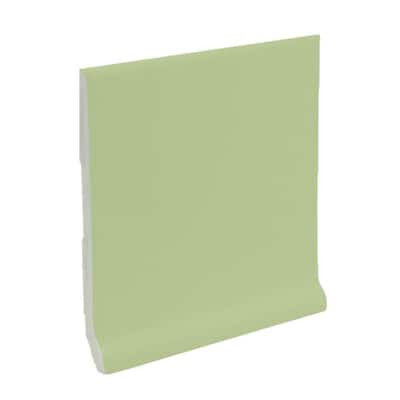 U.S. Ceramic Tile Matte Spring Green 6 in. x 6 in. Ceramic Stackable /Finished Cove Base Wall Tile U211-AT3610