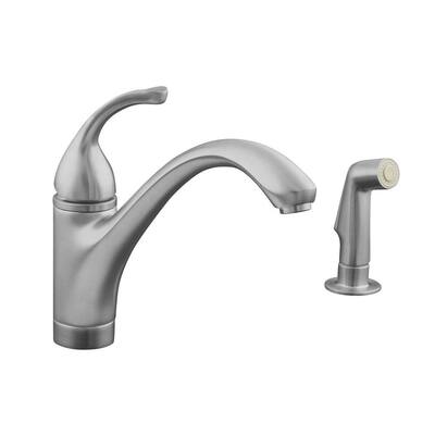KOHLER Kitchen Faucets. Forte 1-Handle Side Sprayer Kitchen Faucet in Brushed Chrome