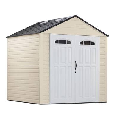 Rubbermaid 7 ft. x 7 ft. Plastic Storage Shed-FG5H8000SDONX - The Home 
