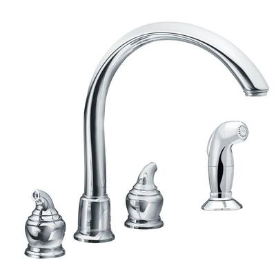 MOEN Kitchen Faucets. Monticello 2-Handle Side Sprayer Kitchen Faucet in Chrome