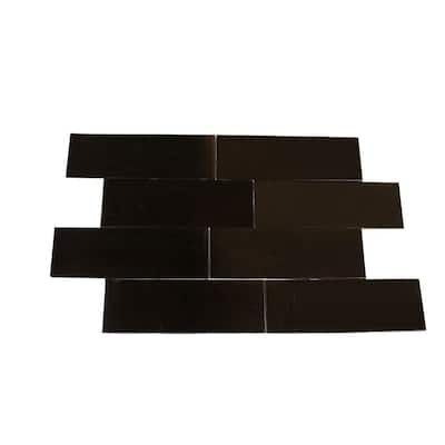 Splashback Glass Tile Metal Rouge 2 in. x 6 in. Stainless Steel Floor and Wall Tile METAL ROUGE STAINLESS STEEL 2x6 TILES